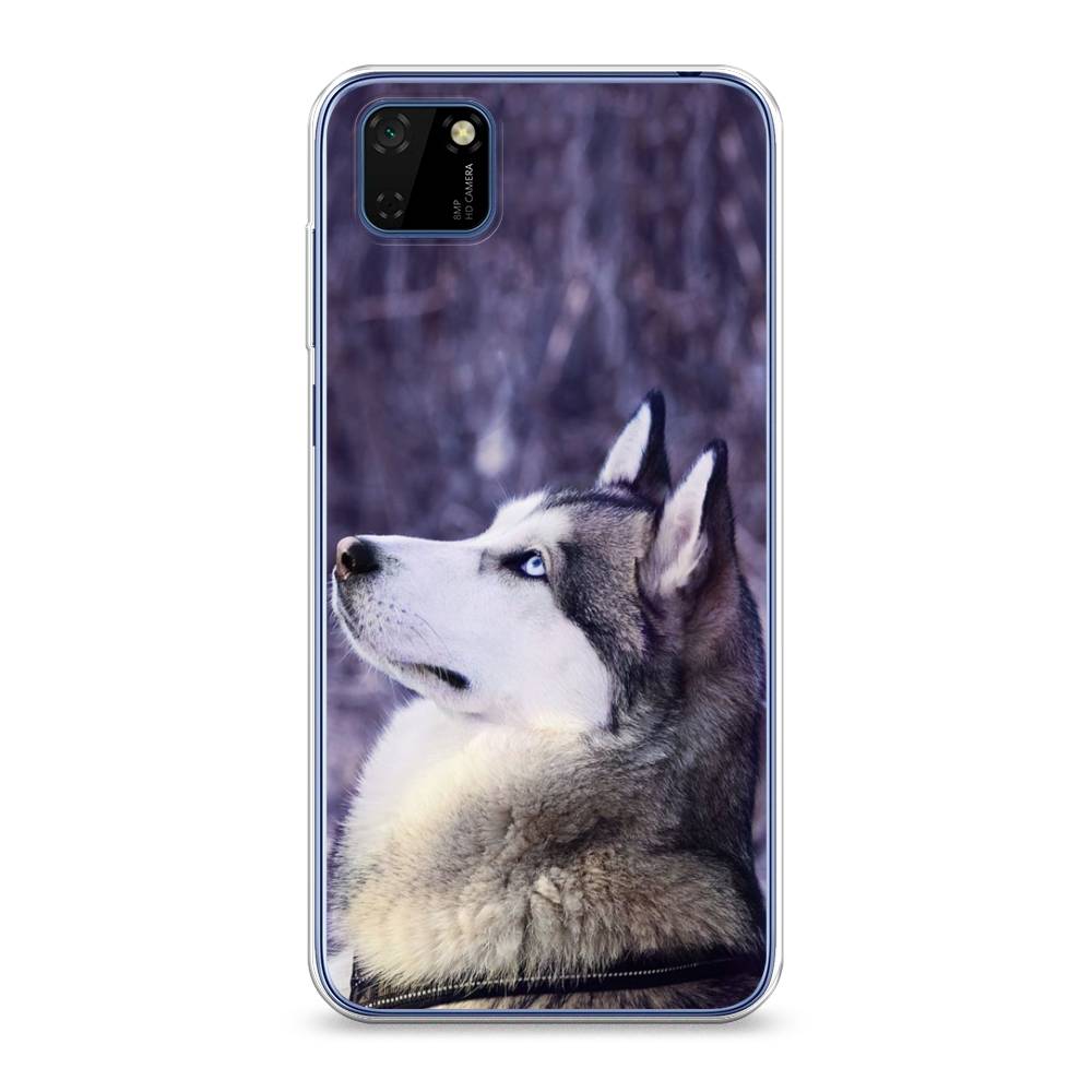 

Чехол на Huawei Y5p "Хаски 1", Фиолетовый;белый, 6103750-1