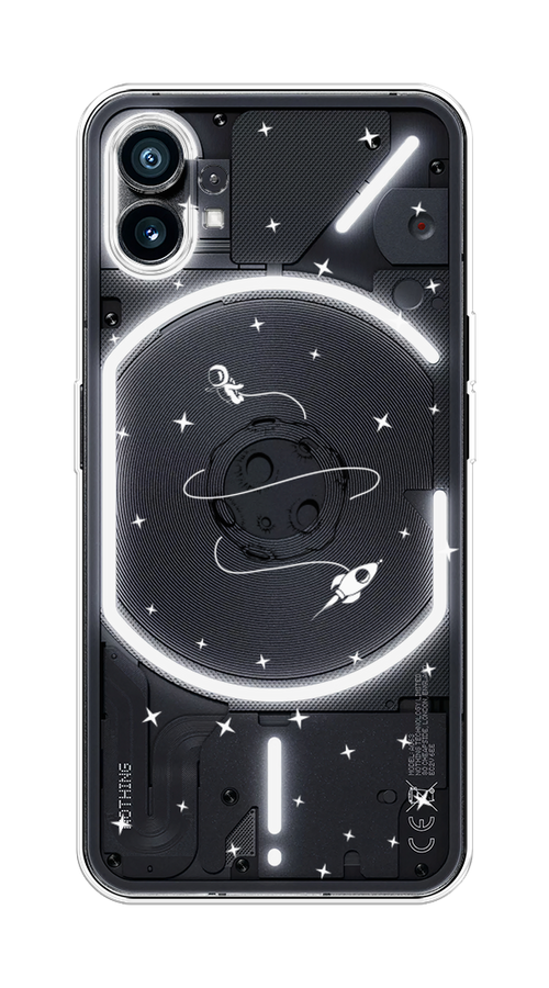 

Чехол на Nothing Phone (1) "Полет вокруг луны", Белый;серый;черный, 3300150-2