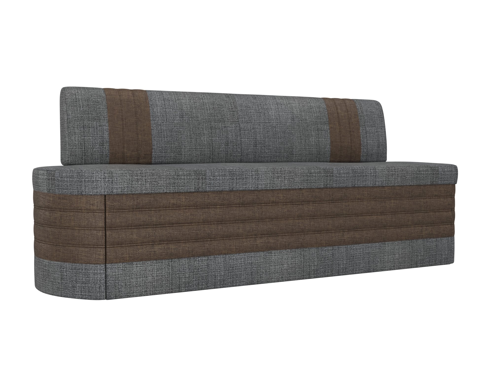 

Диван кухонный Лига Диванов Токио 60х82х201, рогожка, серый/коричневый, Кухонный прямой диван Токио