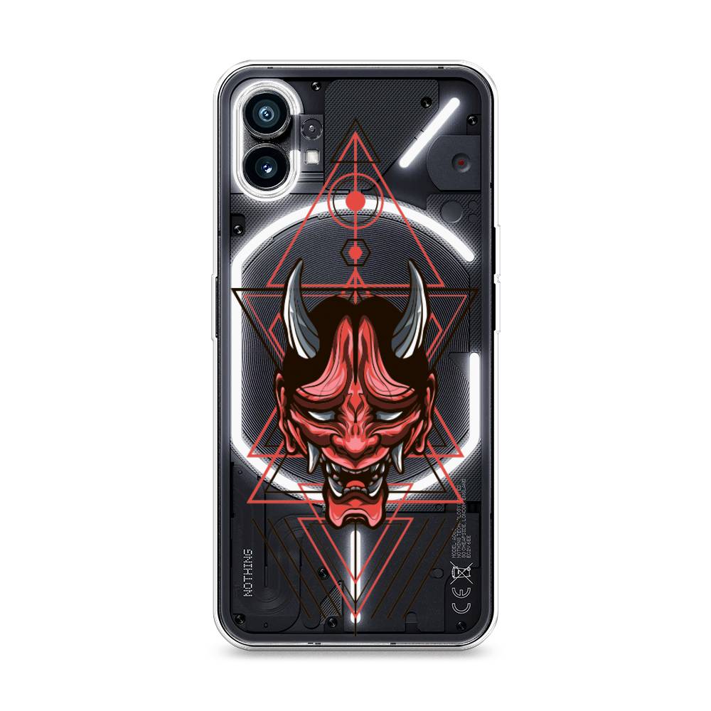 

Чехол на Nothing Phone (1) "Hanya Oni mask", Серый;красный;черный, 3300150-4