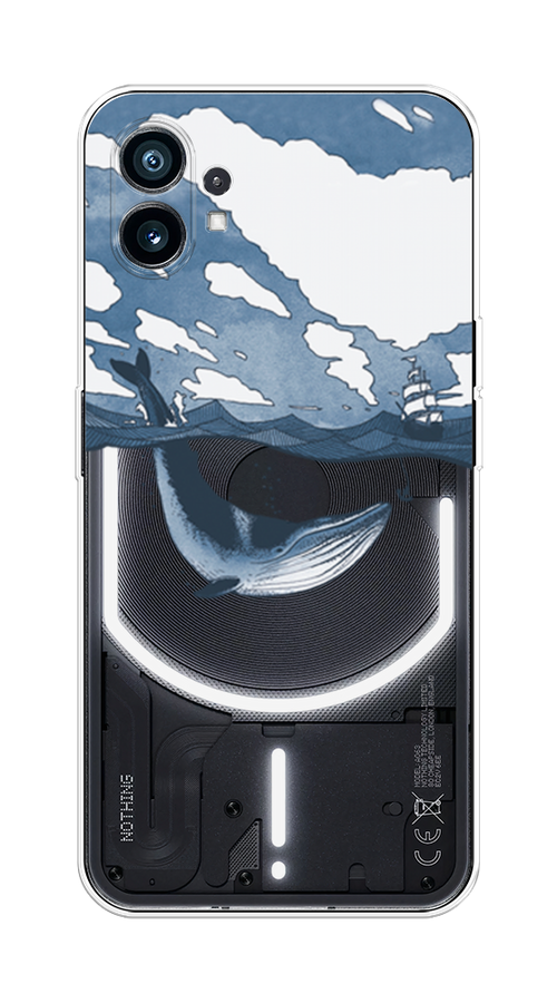 

Чехол на Nothing Phone (1) "Большой кит", Синий, 3300150-1