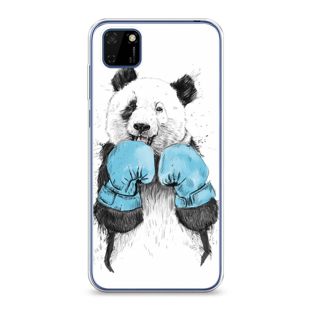 

Чехол на Huawei Y5p "Панда боксер", Голубой;белый;серый, 6103750-1