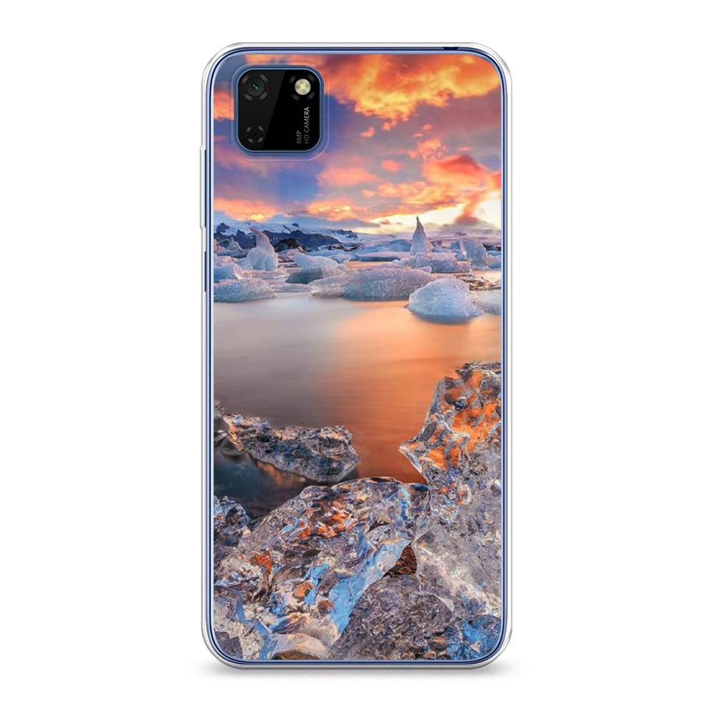

Чехол на Huawei Y5p "Ледники", Синий;оранжевый, 6103750-2