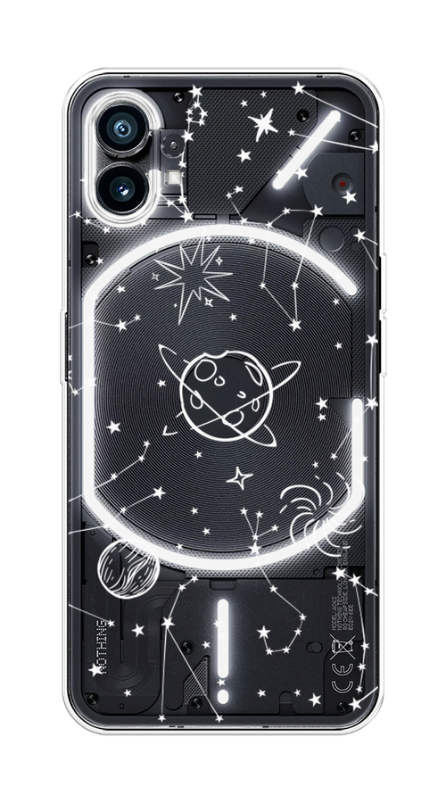 

Чехол на Nothing Phone (1) "Планеты в космосе", Белый, 3300150-2