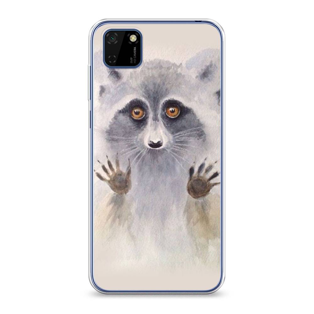 

Чехол на Huawei Y5p "Енот за стеклом", Бежевый;серый, 6103750-4