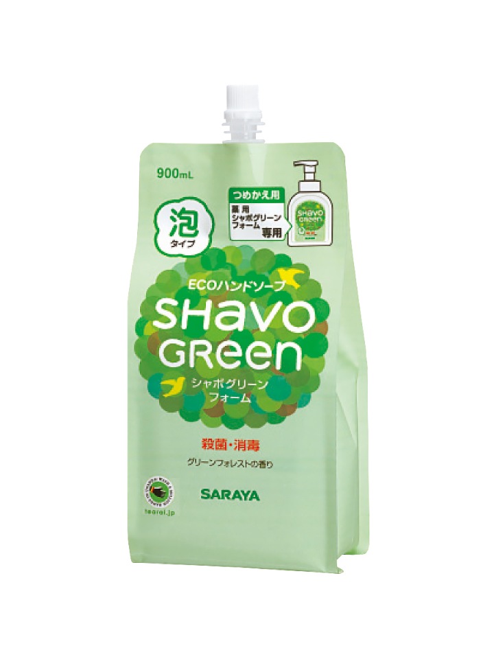 Жидкое мыло для рук Shavo Green пенящееся  0,9 л натуральное пенящееся жидкое мыло miyoshi эко c ароматом ов 600 мл