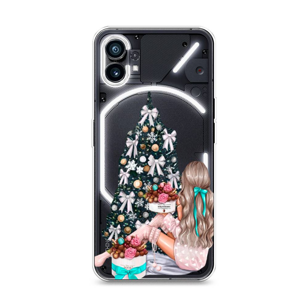 

Чехол на Nothing Phone (1) "New Year", Зеленый;бежевый;голубой, 3300150-5
