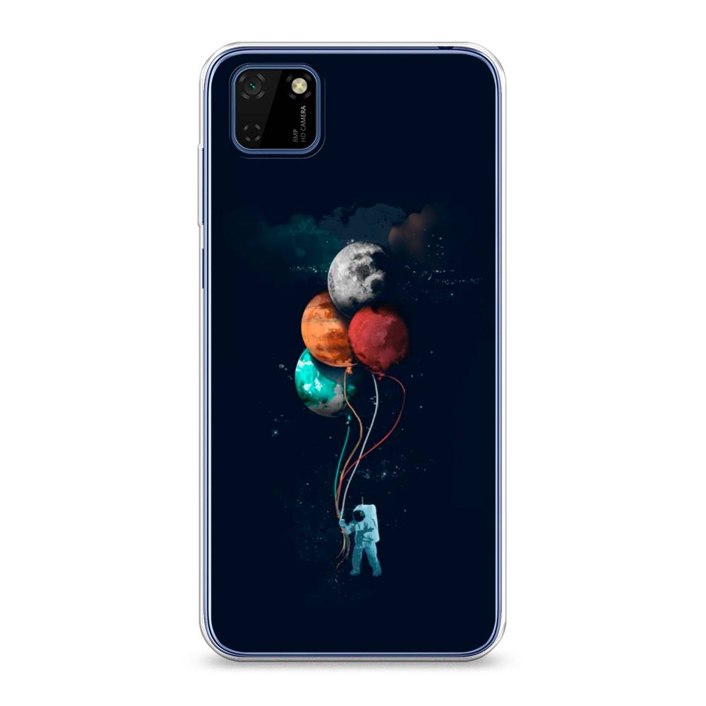 

Чехол на Huawei Y5p "Космонавт с шариками", Разноцветный, 6103750-4