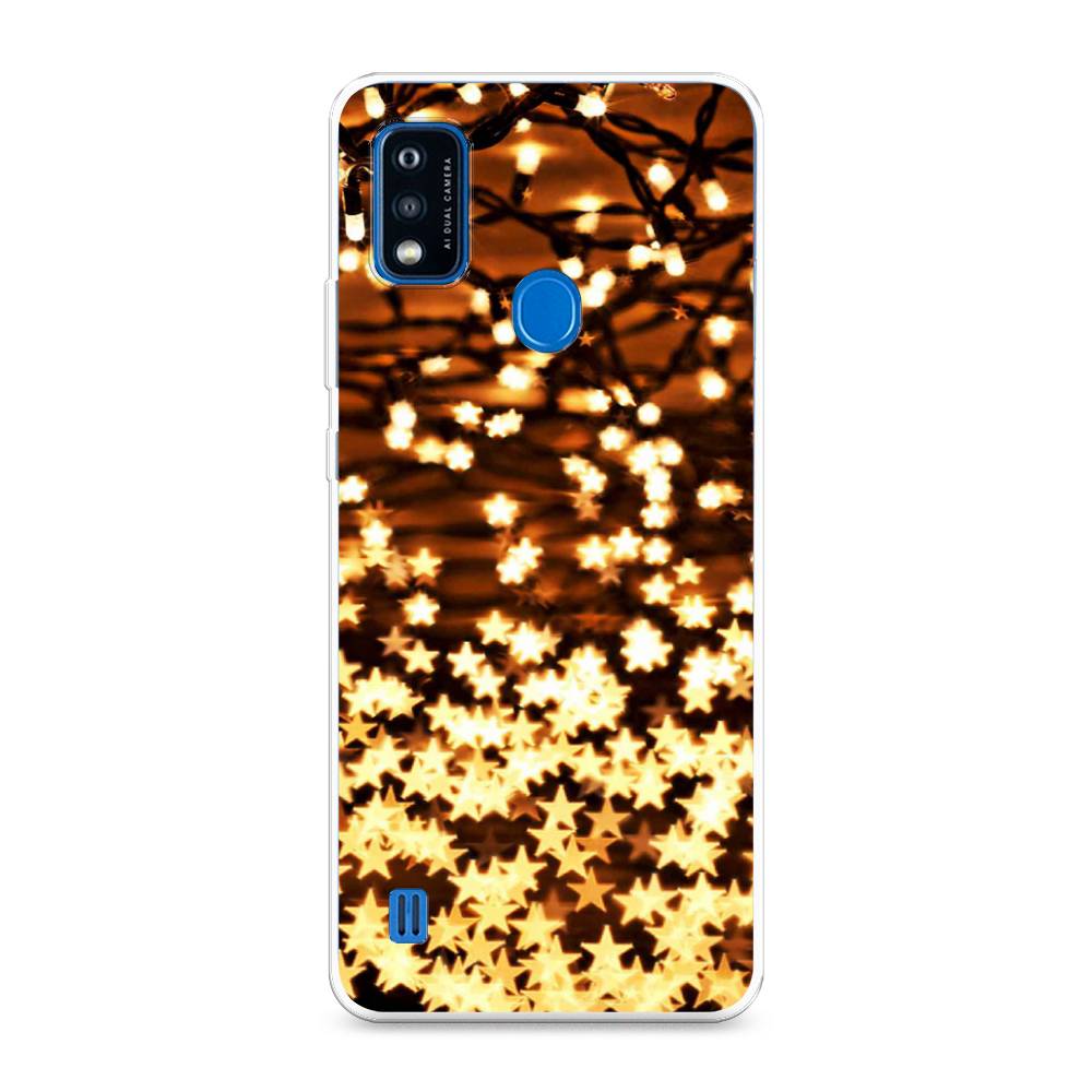 

Чехол на ZTE Blade A51 "Новогодняя гирлянда", Золотистый, 134550-5