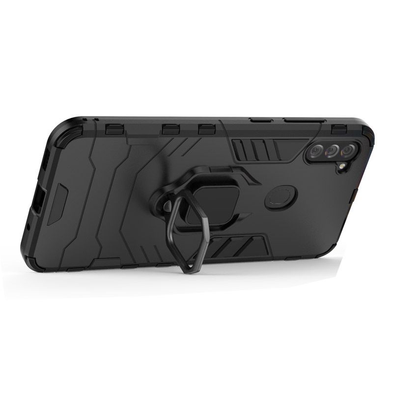 фото Противоударный чехол с кольцом panther case для samsung galaxy a11 (черный) black panther