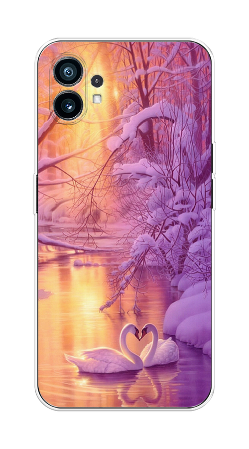 

Чехол на Nothing Phone (1) "Зима 1", Фиолетовый;желтый, 3300150-2