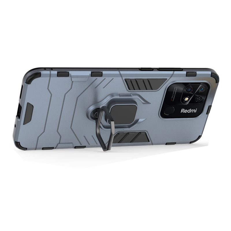 

Противоударный чехол с кольцом Panther Case для Xiaomi Redmi 10C (синий)