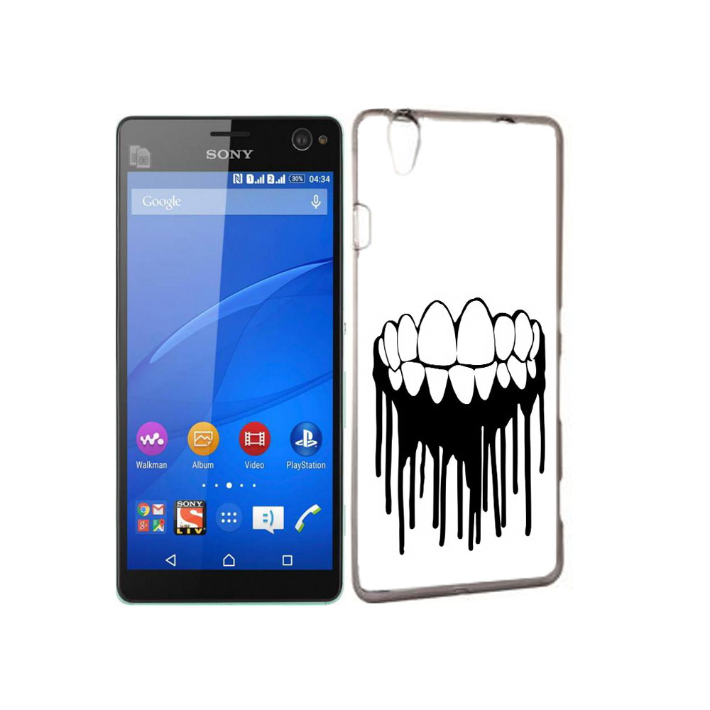 

Чехол MyPads Tocco для Sony Xperia C4 зубы, Прозрачный, Tocco