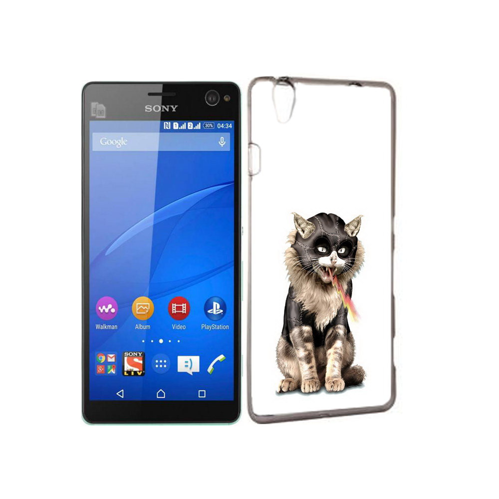 

Чехол MyPads Tocco для Sony Xperia C4 дьяволский кот, Прозрачный, Tocco