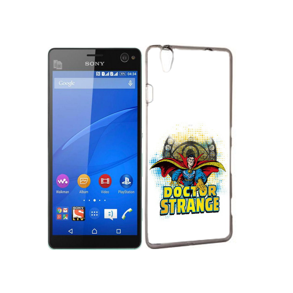 

Чехол MyPads Tocco для Sony Xperia C4 доктор стренж рисунок, Прозрачный, Tocco