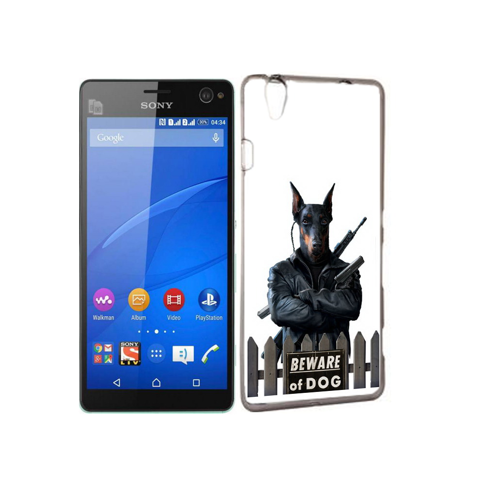 

Чехол MyPads Tocco для Sony Xperia C4 доберман, Прозрачный, Tocco