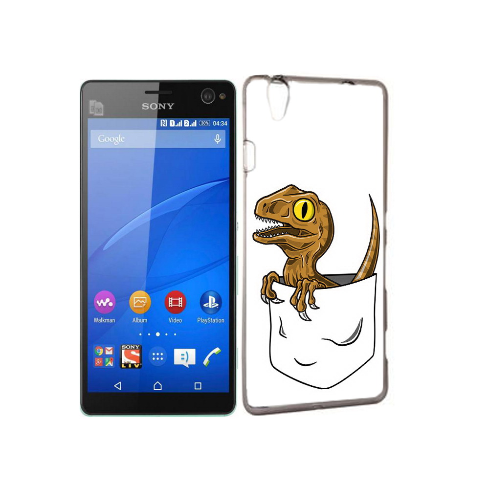 

Чехол MyPads Tocco для Sony Xperia C4 динозавр в кармане, Прозрачный, Tocco