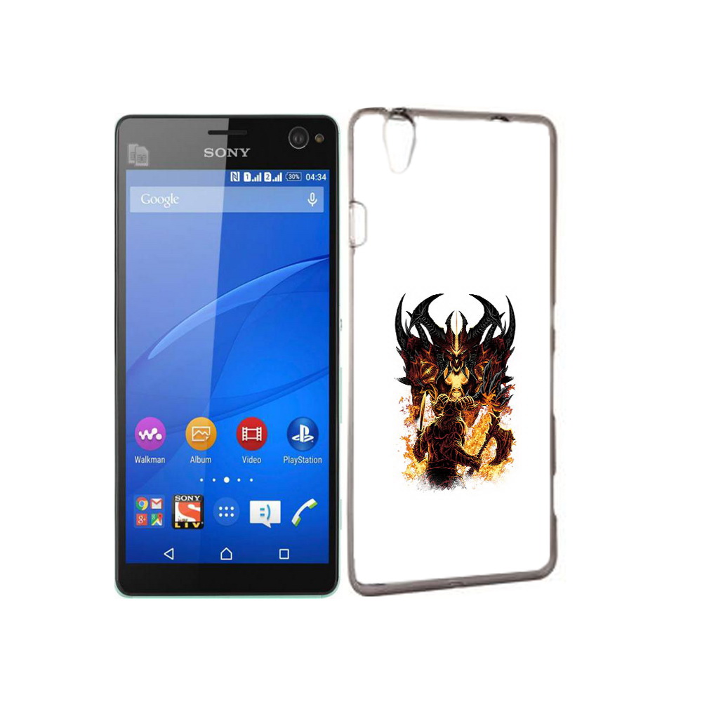 

Чехол MyPads Tocco для Sony Xperia C4 демон shadow fiend, Прозрачный, Tocco