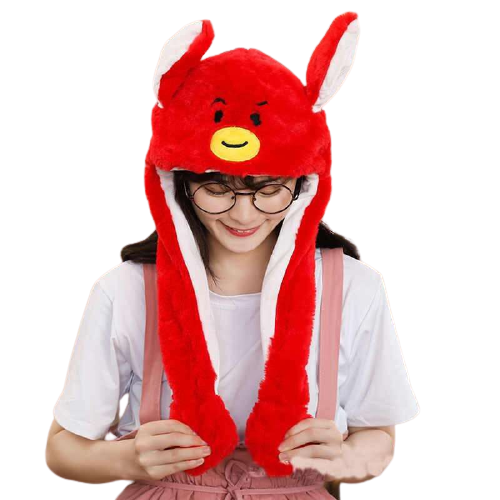 Светодиодная шапка Ripoma с подвижными ушками Angry Birds красный
