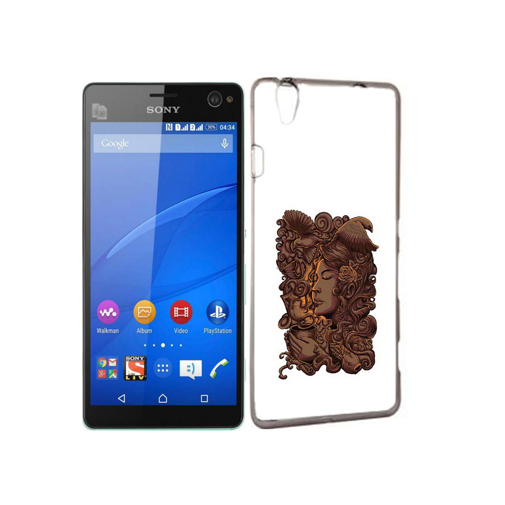 

Чехол MyPads Tocco для Sony Xperia C4 девушка с длинными волосами абстракция, Прозрачный, Tocco