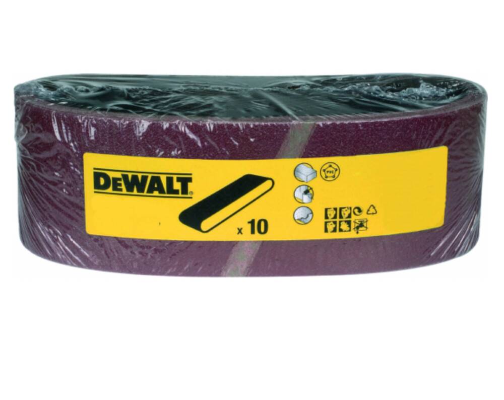 

Лента шлифовальная (10 шт; 64х356 мм; 80G) DEWALT DT3667