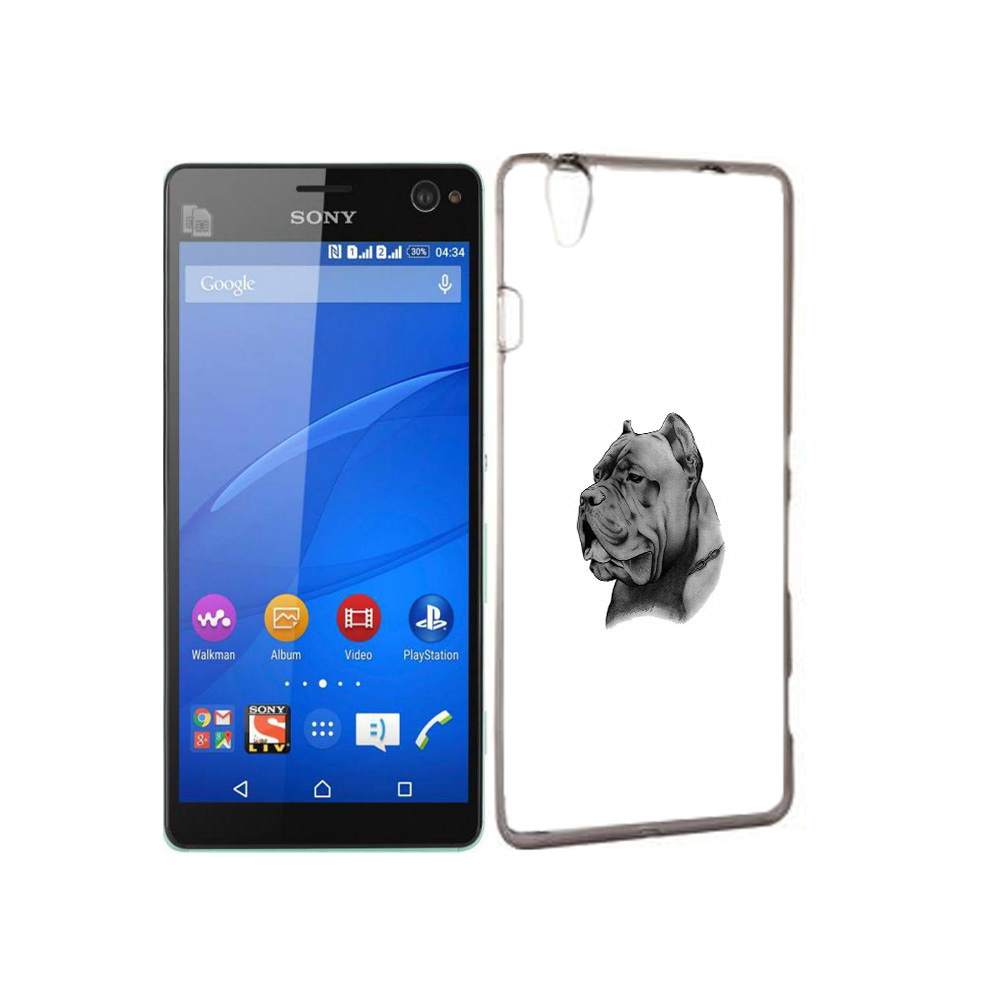 

Чехол MyPads Tocco для Sony Xperia C4 грозный бульдог, Прозрачный, Tocco