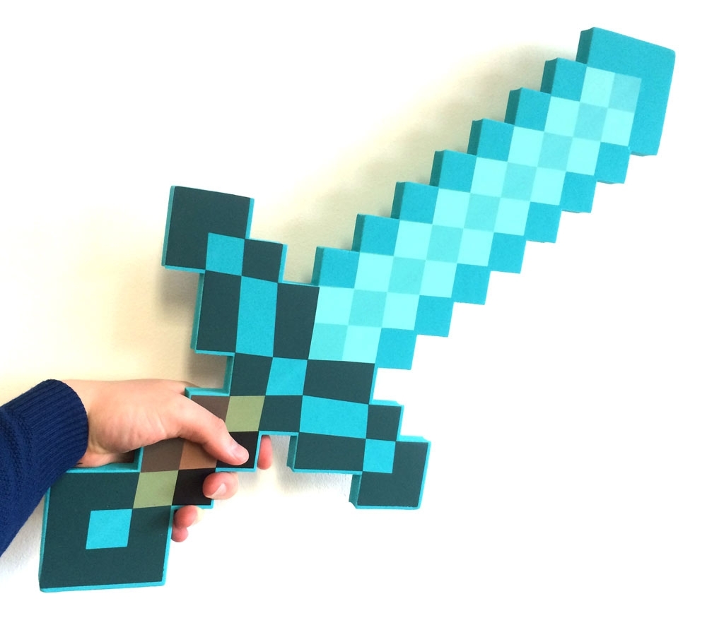 фото Пиксельное оружие plush story алмазный меч из видеоигры 60 см