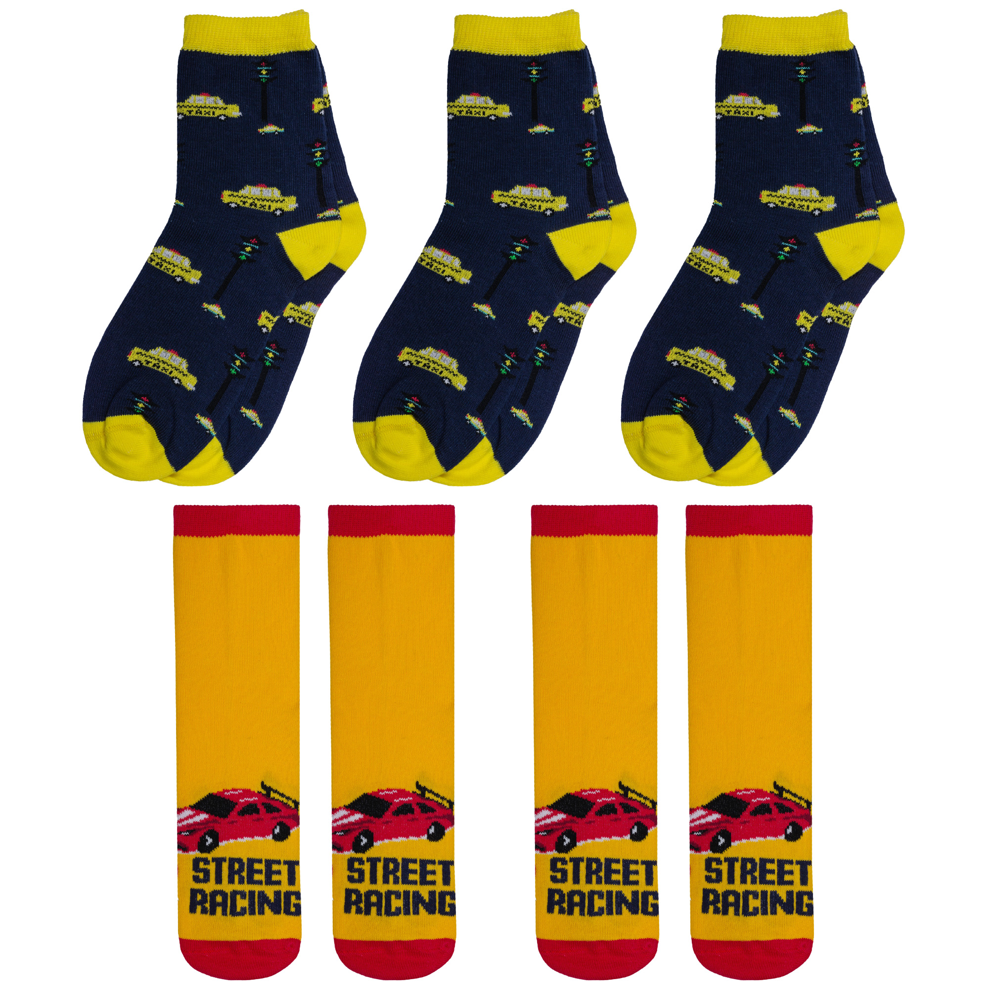 

Носки детские Rusocks 5-Д3-13501, синий; желтый, 18-20, 5-Д3-13501