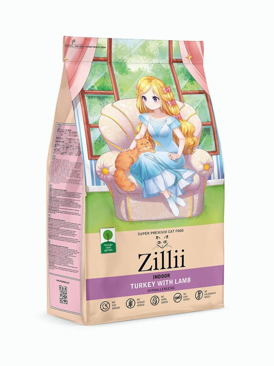 

Сухой корм для кошек Zillii индейка и ягненок, 400 г