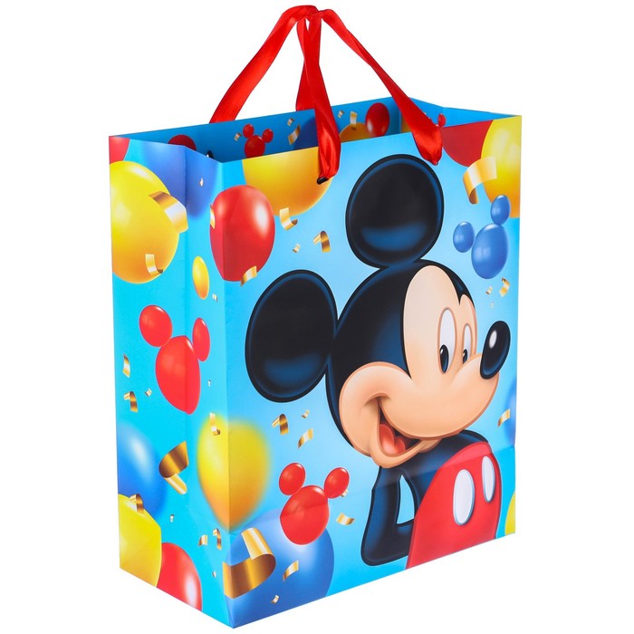 

Пакет Disney ламинированный вертикальный Микки Маус 23х27х11,5 см, Голубой