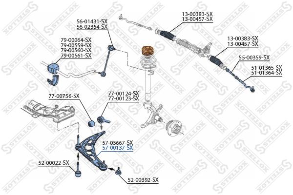 

Рычаг подвески Stellox 5700137sx