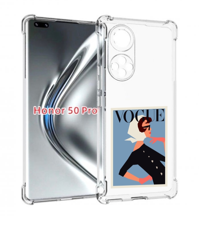 

Чехол бампер MyPads Вогуе картинка для Honor 50 Pro/Nova, Прозрачный, Tocco