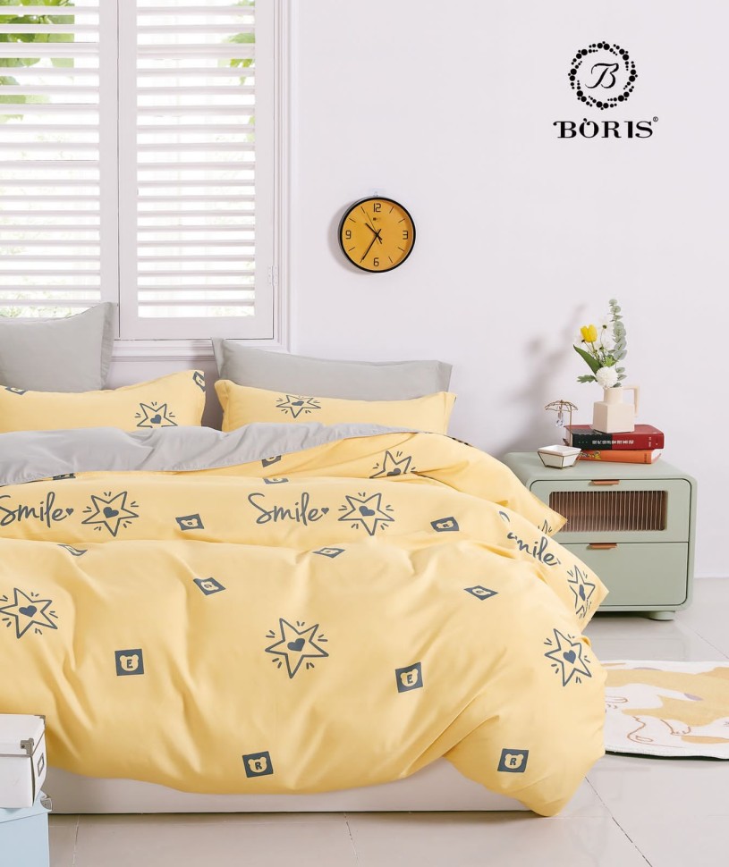 

Постельное белье Boris Natural BORN046/3 сатин евро, BORN