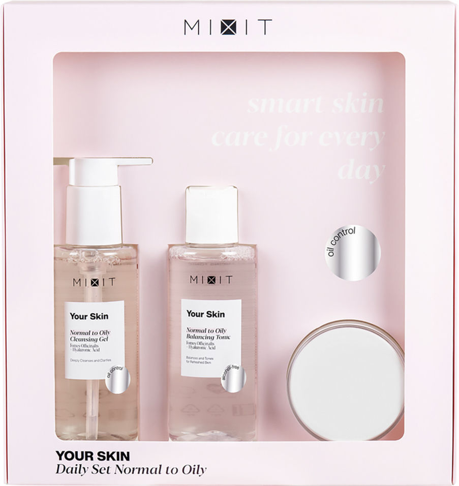 фото Набор для ухода за кожей mixit your skin daily set normal to oily