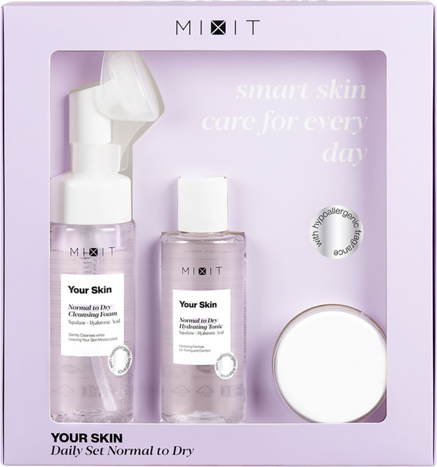 фото Набор для ухода за кожей mixit your skin daily set normal to dry