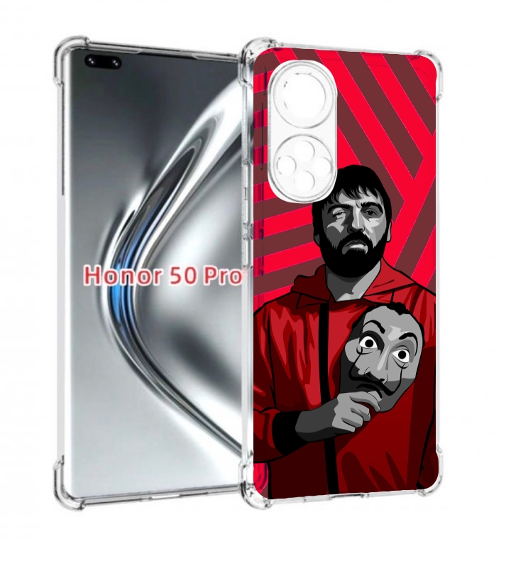 

Чехол бампер MyPads Богата-Бумажный-дом для Honor 50 Pro/, Прозрачный, Tocco