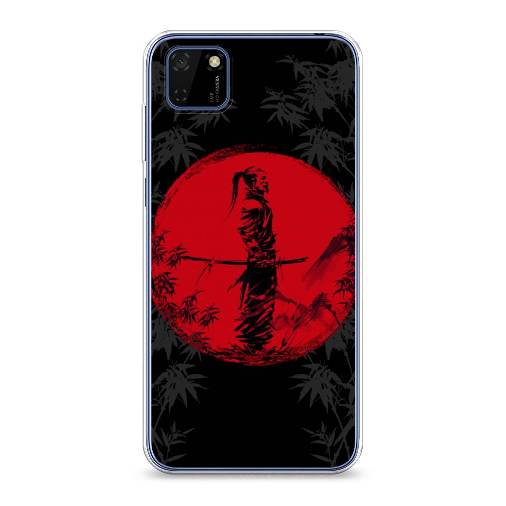

Чехол на Huawei Y5p "Самурай на красном фоне", Черный;красный;серый, 6103750-4
