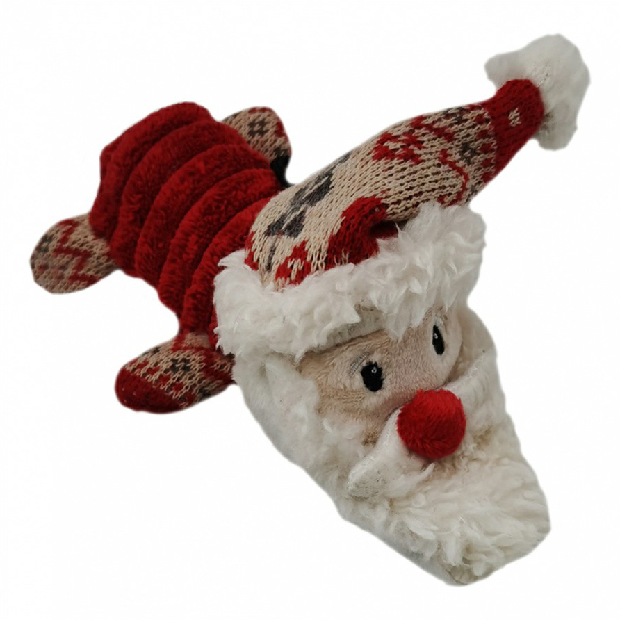 Игрушка для собак Chomper Lodge Санта-Клаус с пищалкой плюш 13 см