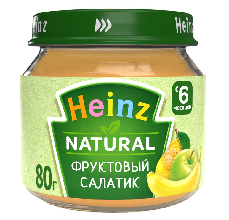 Пюре Heinz фруктовый салатик с 6 месяцев 12 штук по 80 г пюре heinz фруктовый салатик 80г 76017566