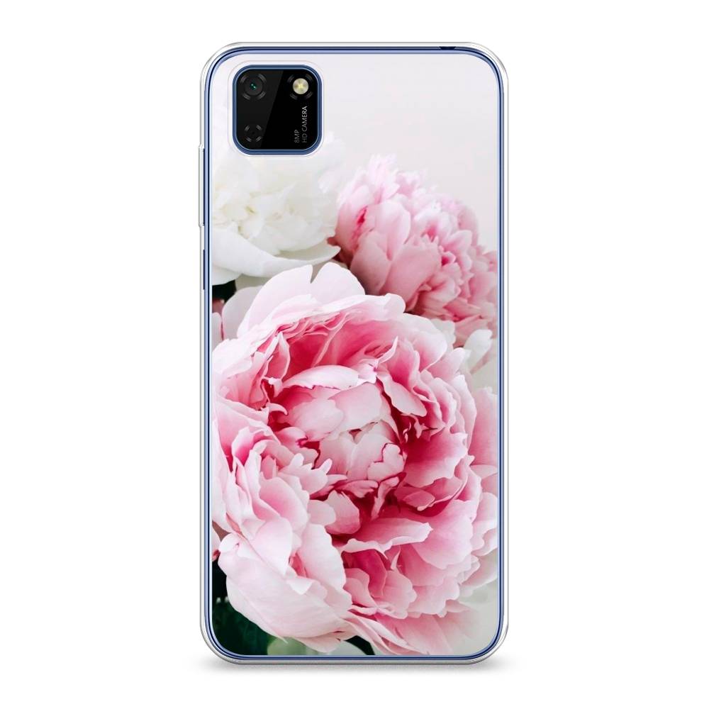 

Чехол на Huawei Y5p "Розовые и белые пионы", Розовый;белый, 6103750-2