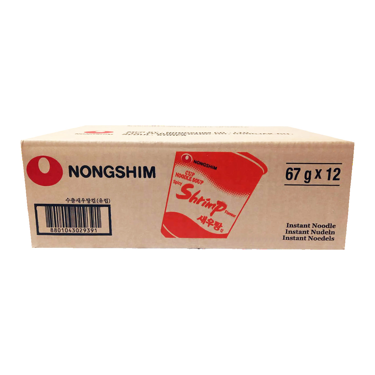 Лапша быстрого приготовления Nongshim креветочная, 67 г х 12 шт