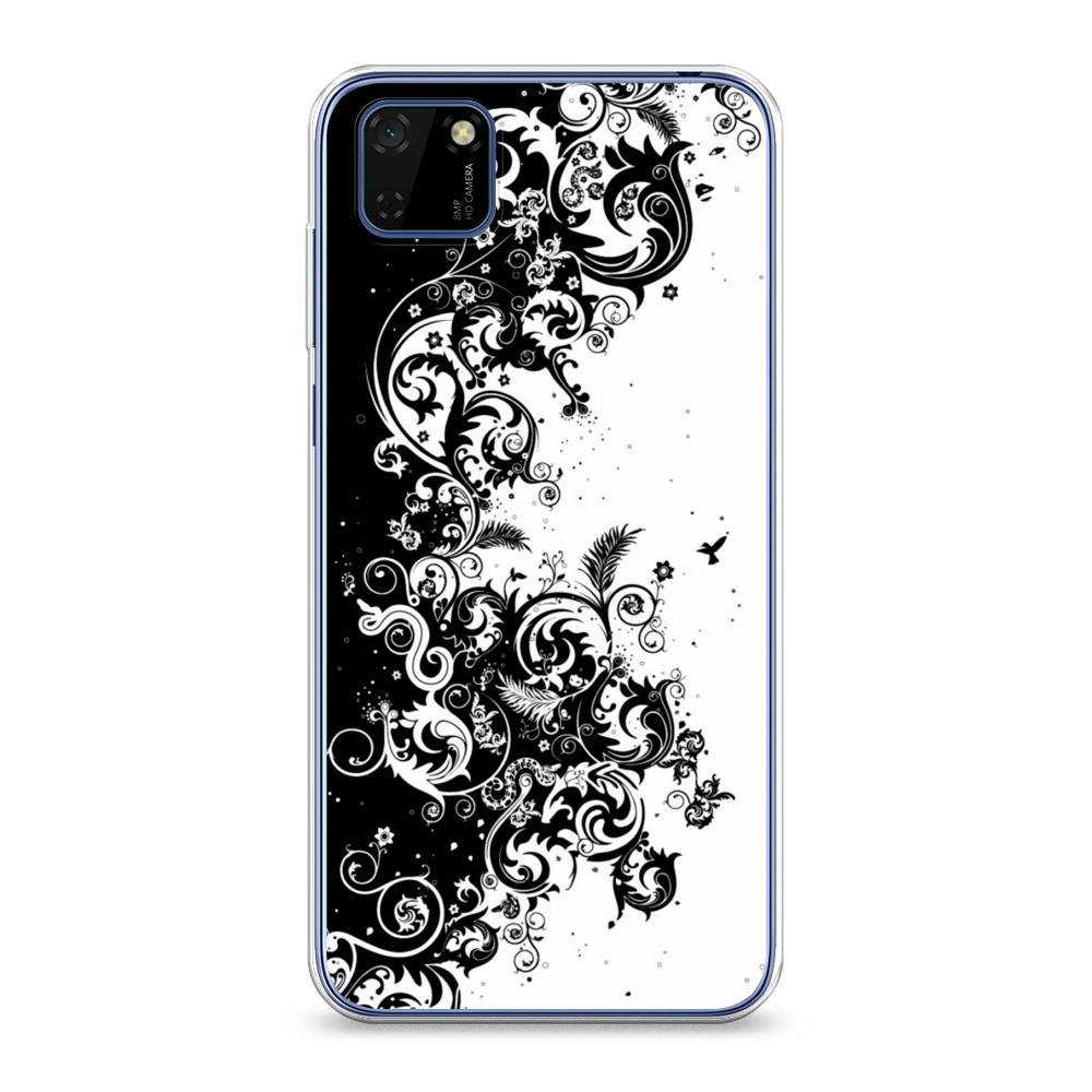 

Чехол на Huawei Y5p "Черно белый узор", Белый;черный;серый, 6103750-3