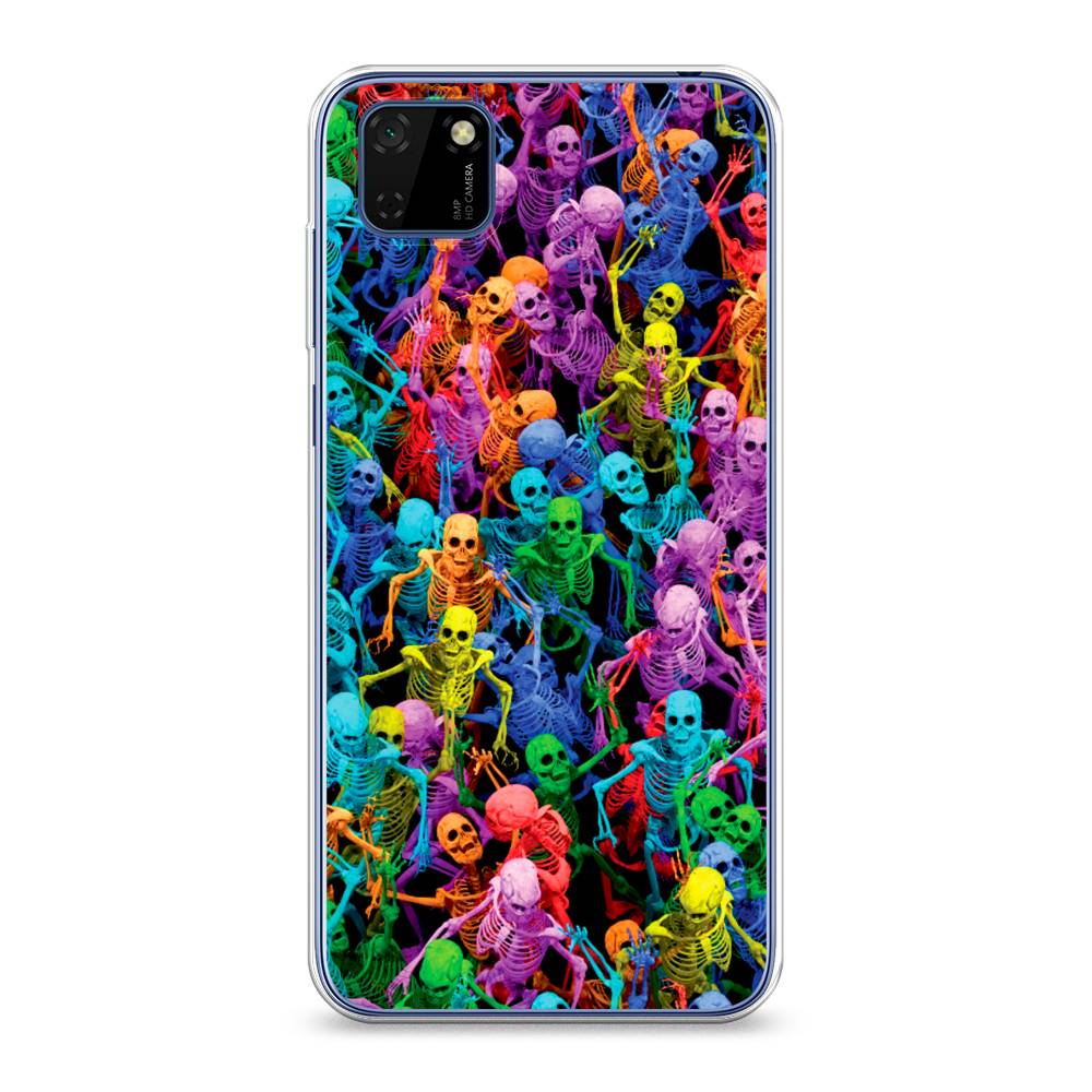 

Чехол на Huawei Y5p "Вечеринка скелетов", Фиолетовый;желтый;оранжевый, 6103750-6