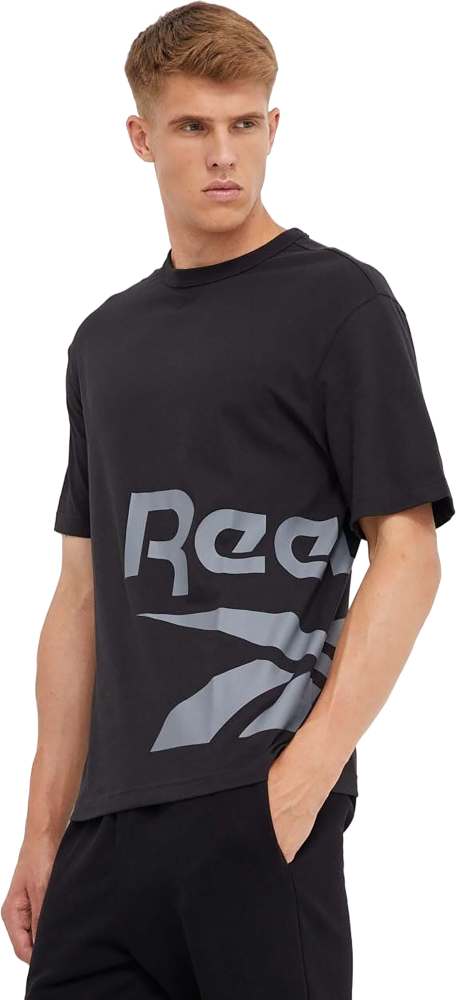 

Футболка мужская Reebok 100037021 черная M, Черный, 100037021