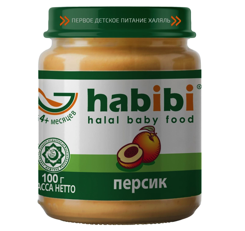 фото Пюре habibi с персиком с 4 месяцев 100 г