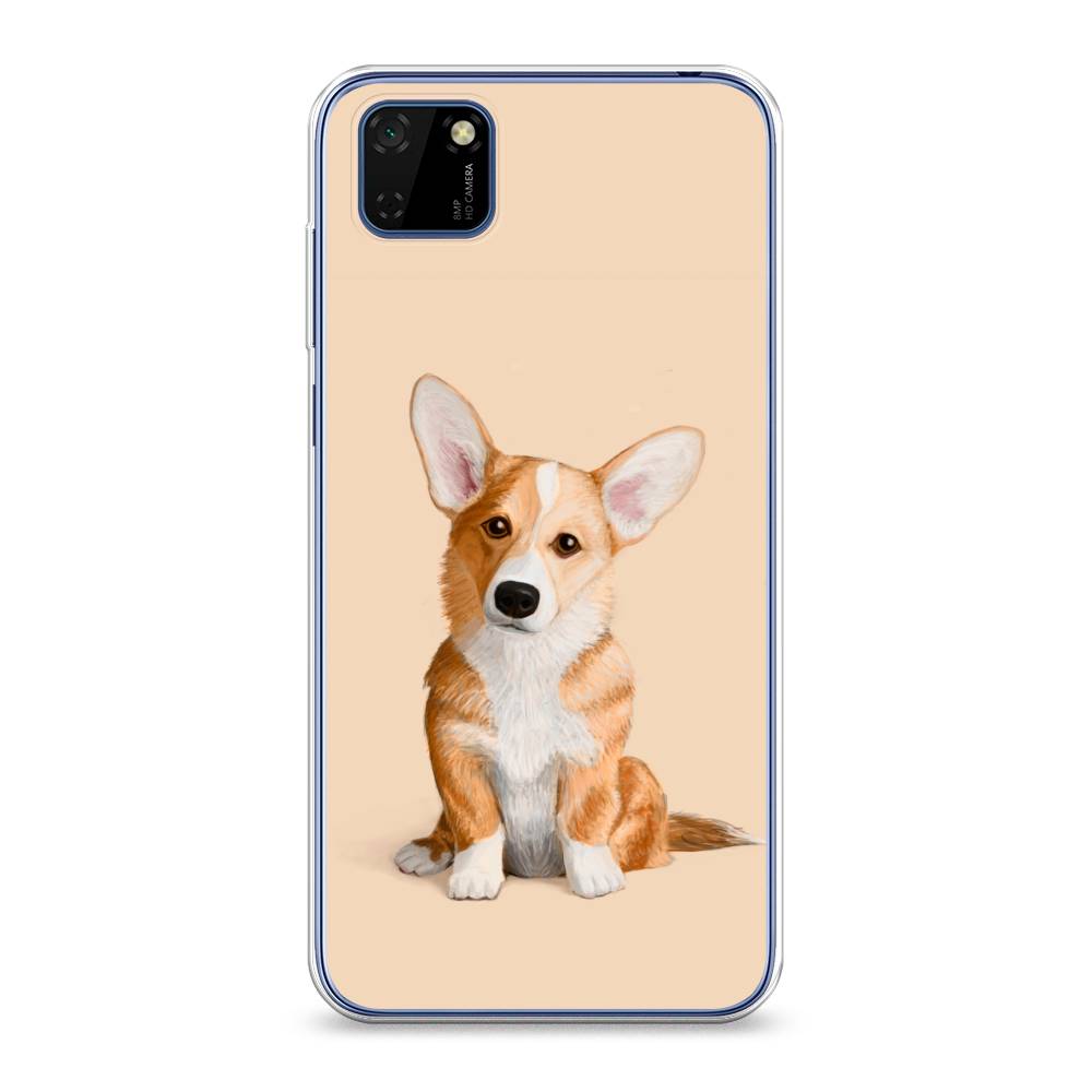 

Чехол на Huawei Y5p "Грустный Корги", Коричневый;бежевый, 6103750-1