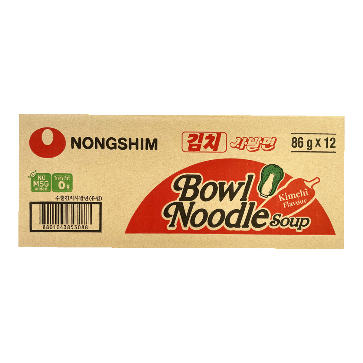 Лапша быстрого приготовления Nongshim кимчи рамен, чашка 86 г х 12 шт