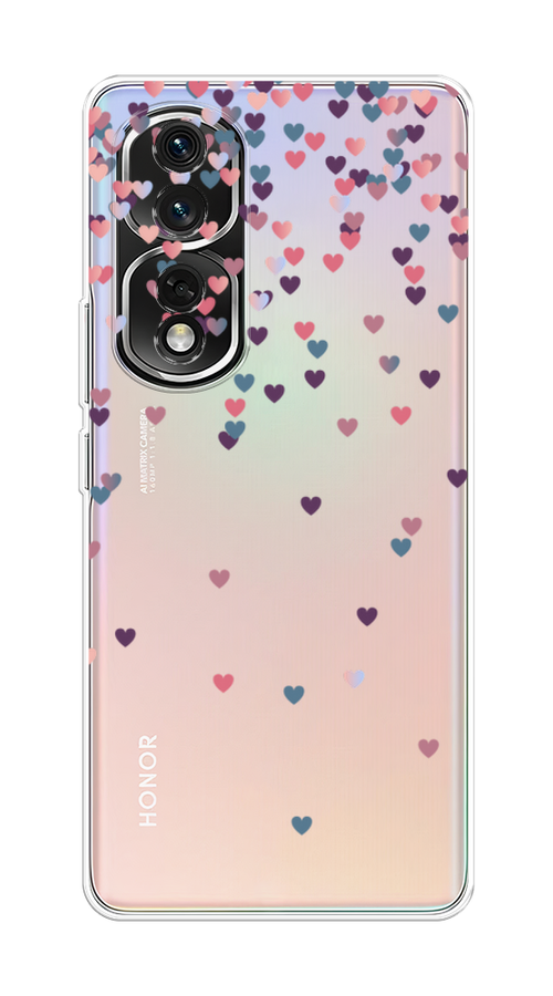 

Чехол на Honor 80 Pro "Посыпка сердечки", Розовый;фиолетовый, 6120450-3