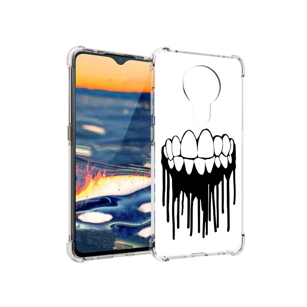 

Чехол MyPads Tocco для Nokia 5.3 зубы (PT227052.106.372), Прозрачный, Tocco