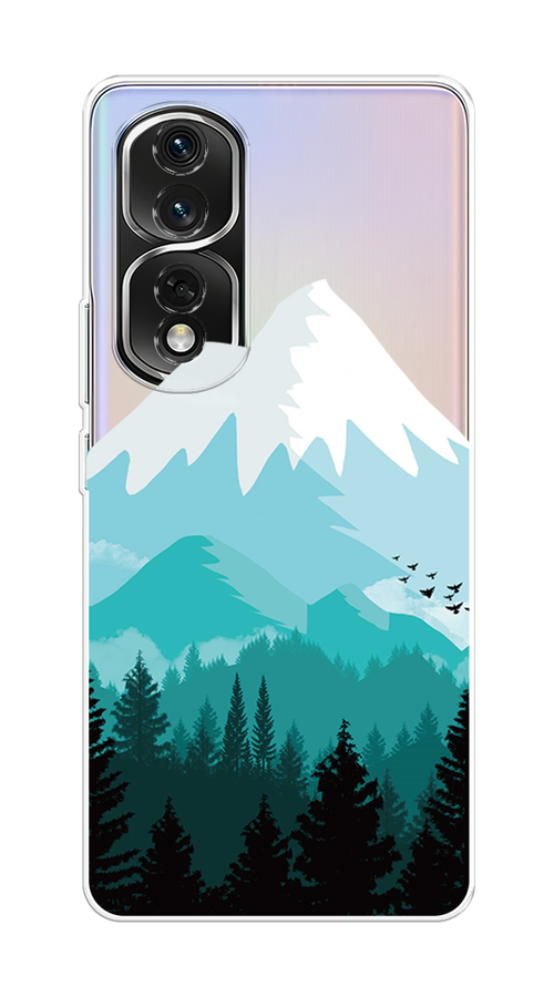 

Чехол на Honor 80 Pro "Синяя снежная гора", Белый;голубой;бирюзовый, 6120450-2